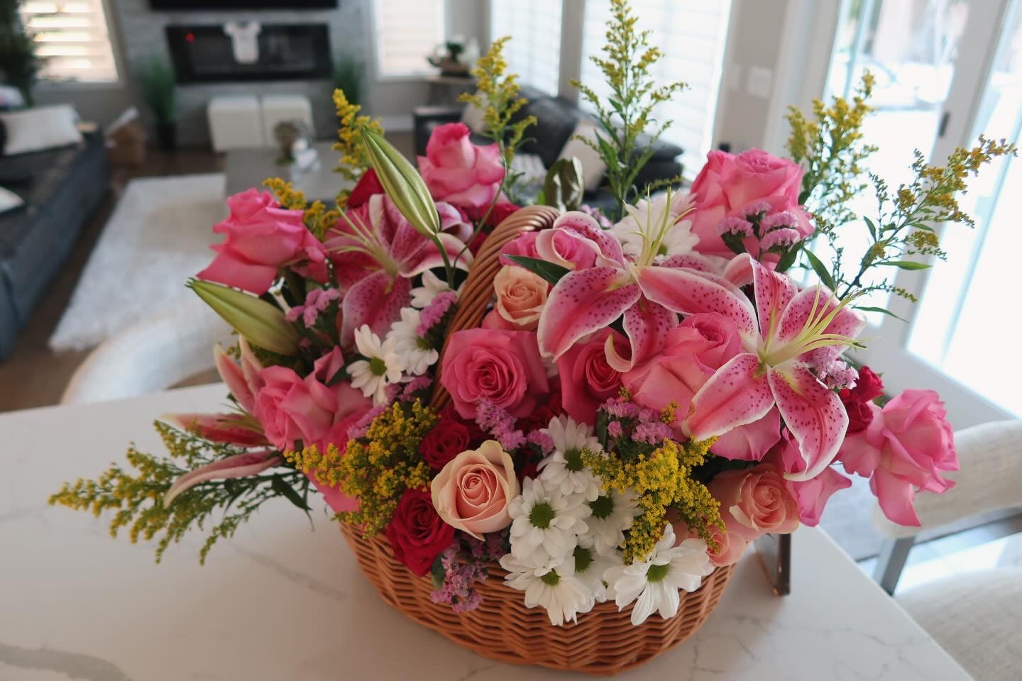 Pink Garden Basket