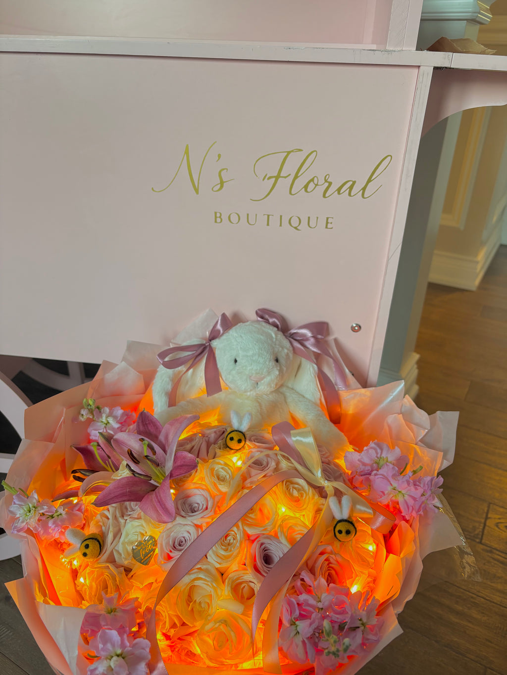 Pink jellycat bouquet 💓