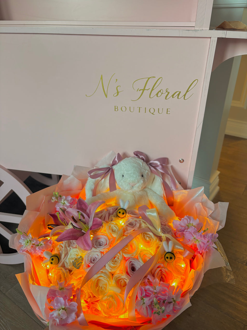 Pink jellycat bouquet 💓